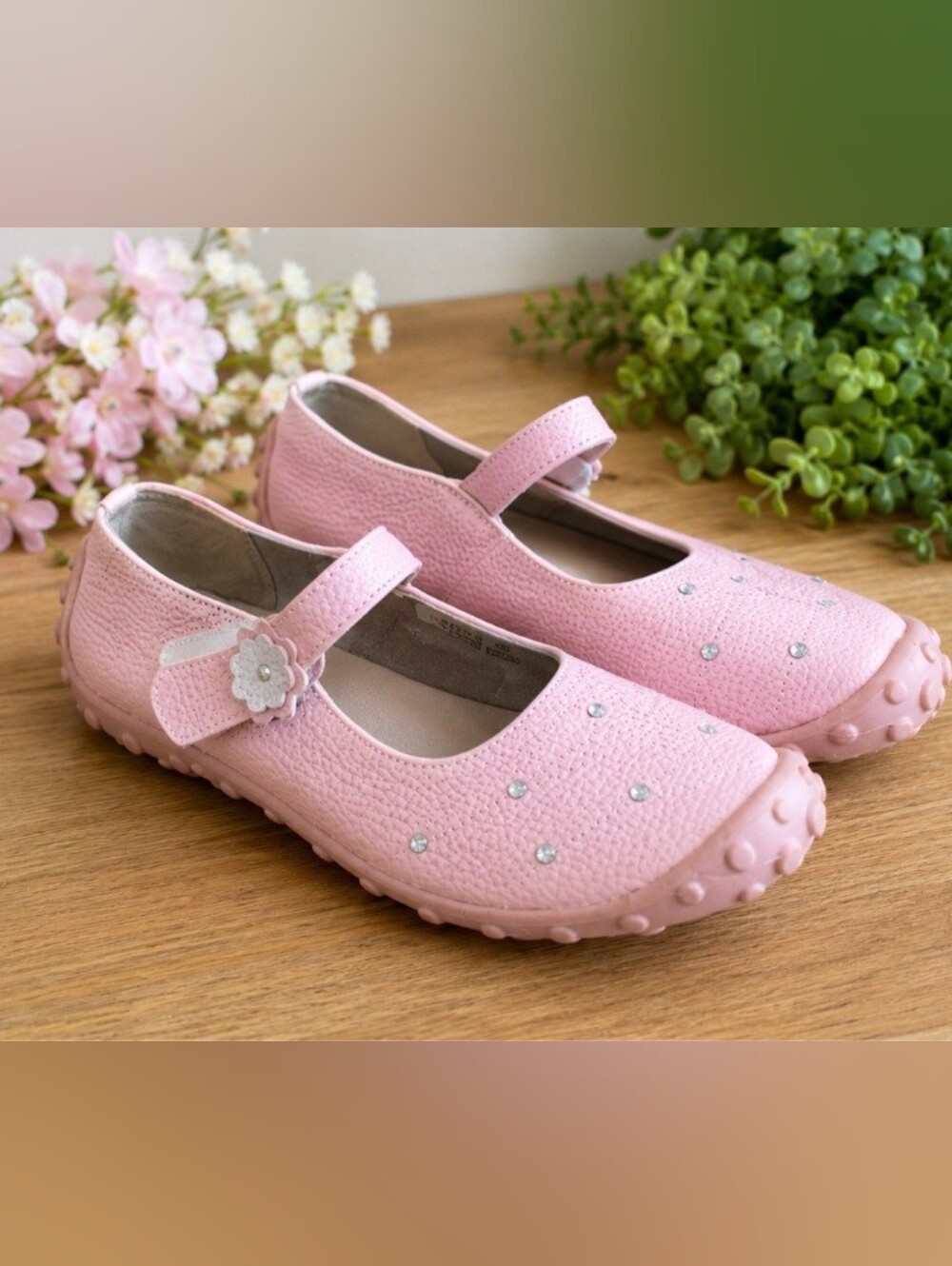 Berne Mev Didi Pink Mary Jane Flats EU 39 US 8 Floral Comfort Shoes